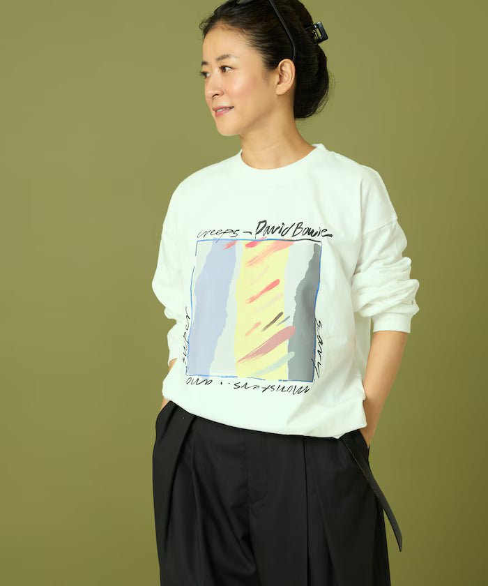 "David Bowie" print long sleeve T-shirt