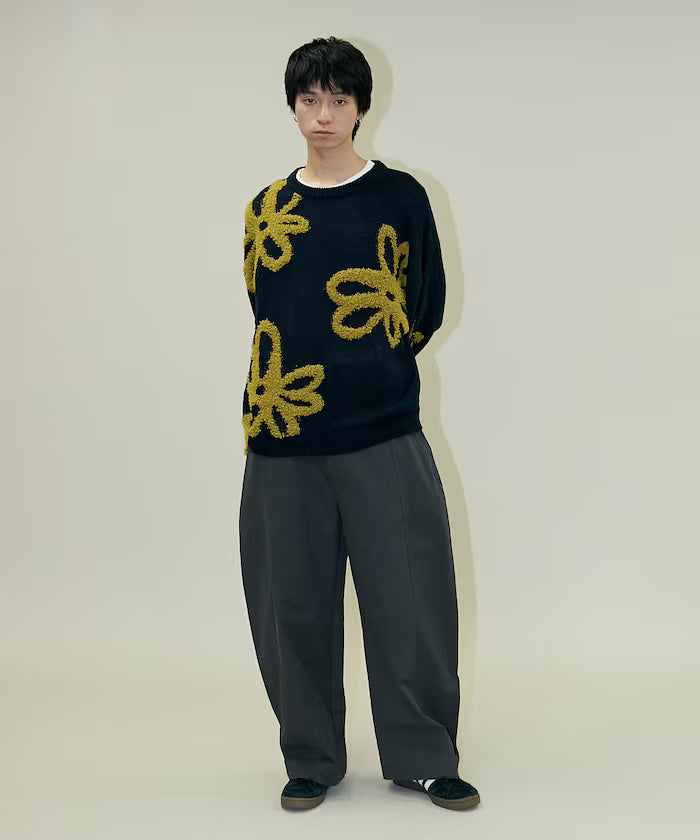 Boucle Flower Pattern Pullover Knit [Limited Edition]