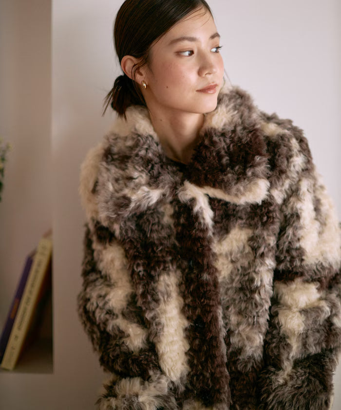 Fake Fur Mid-Length Coat / Fur Coat