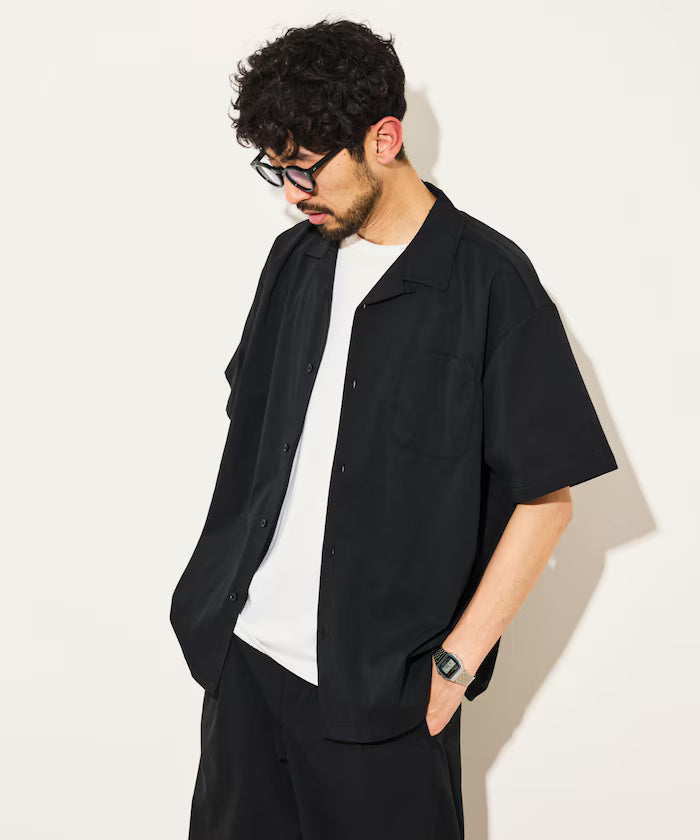 Big Silhouette Dryflow Short Sleeve Shirt / Compatible with Setup - Black