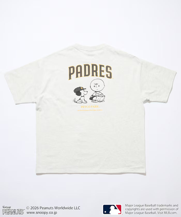 PEANUTS x MLB Exclusive Big Silhouette Back Print T-Shirt / PADRES 【Limited Edition】