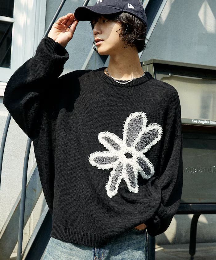 Boucle Flower Pullover Knit [Limited Edition]