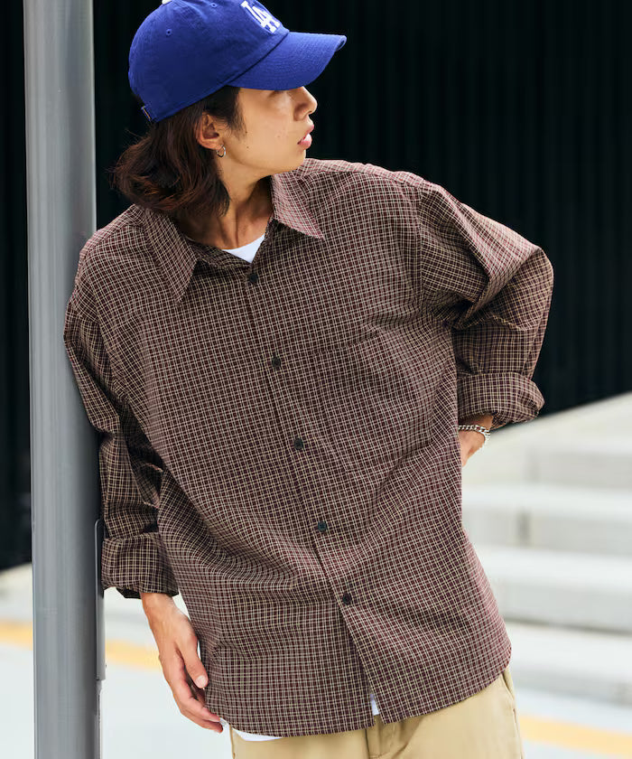 Relax Fit Classic Pattern Regular Collar Shirt / Check Pattern / Stripe Pattern 【Limited Edition】