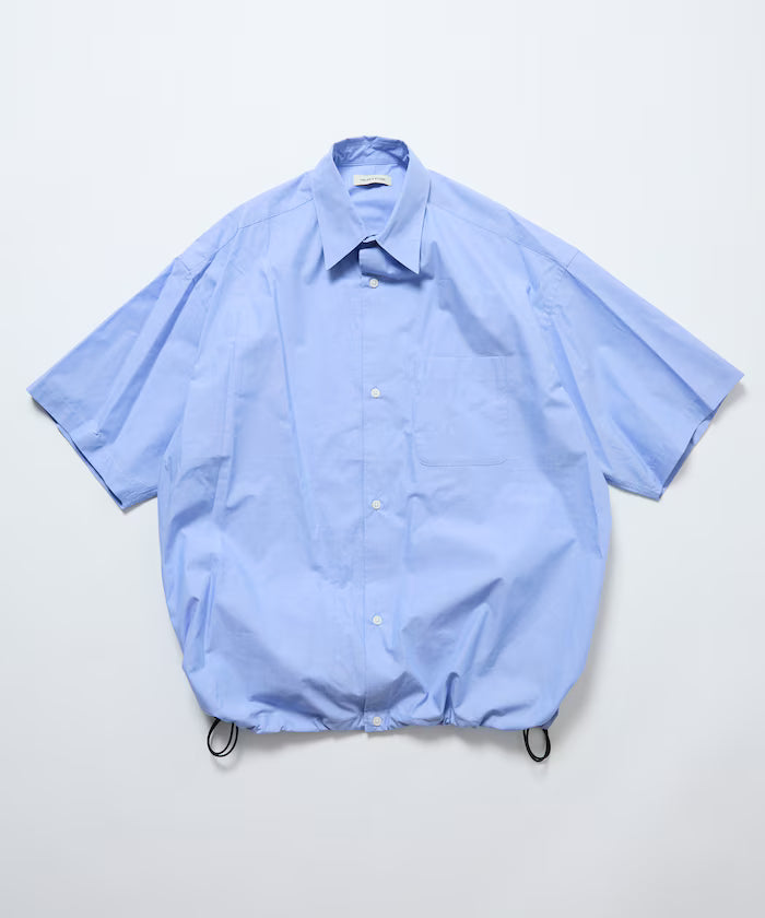 Wide silhouette spindle regular collar short sleeve shirt / hem code [limited edition]