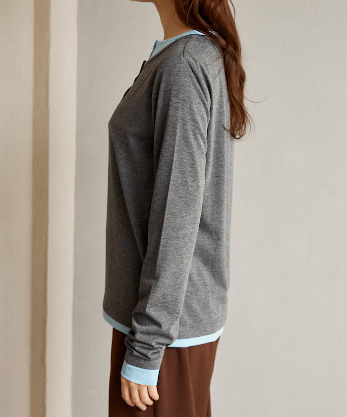 Henry Neck Layered Long Sleeve T Limited Edition