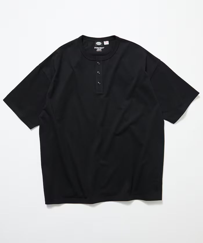 STORATECH/Stratech Lightweight Henley Neck T-Shirt/Antibacterial/Odor Resistant/Antimicrobial/UV Cut/Contact Cooling/Dry Fast 【Limited Edition】