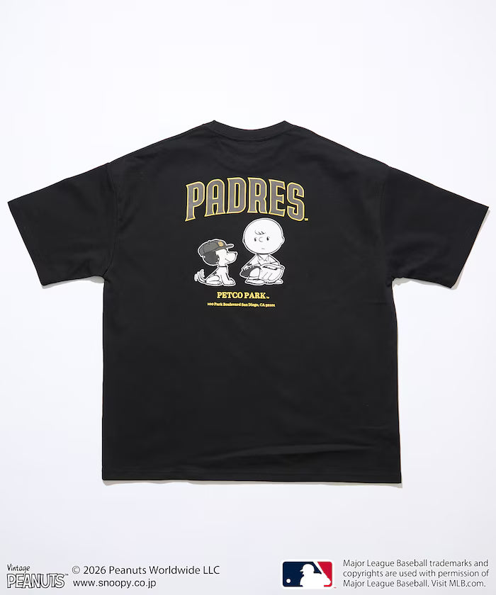 PEANUTS x MLB Exclusive Big Silhouette Back Print T-Shirt / PADRES 【Limited Edition】