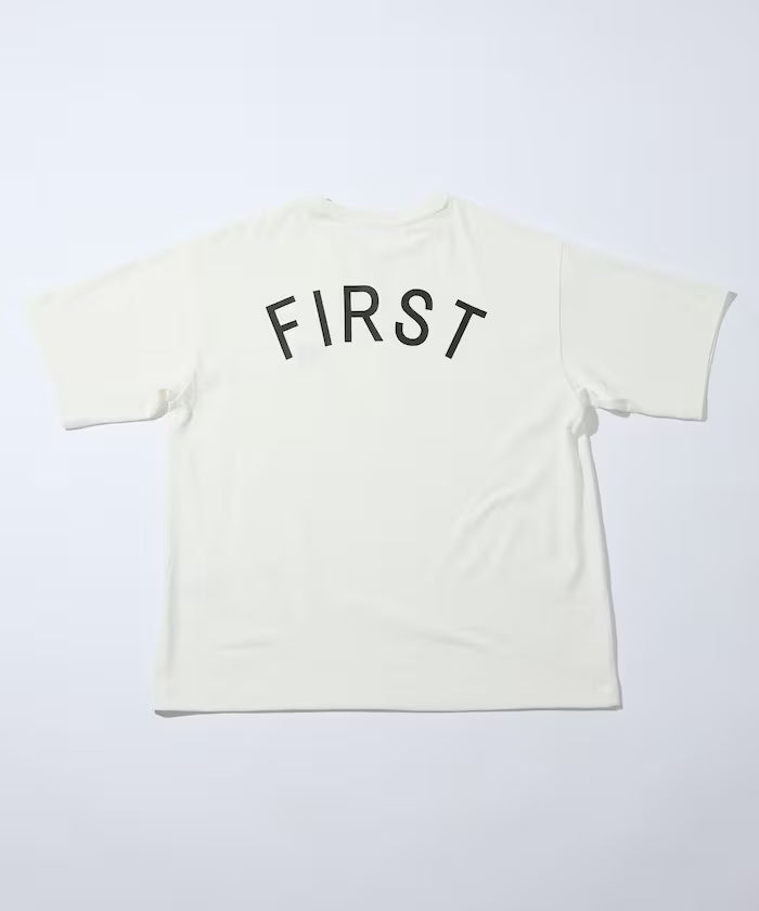 6 oz Front Logo Embroidered Crew Neck T-Shirt / Back Print T-Shirt PRINT ROUND FIRST