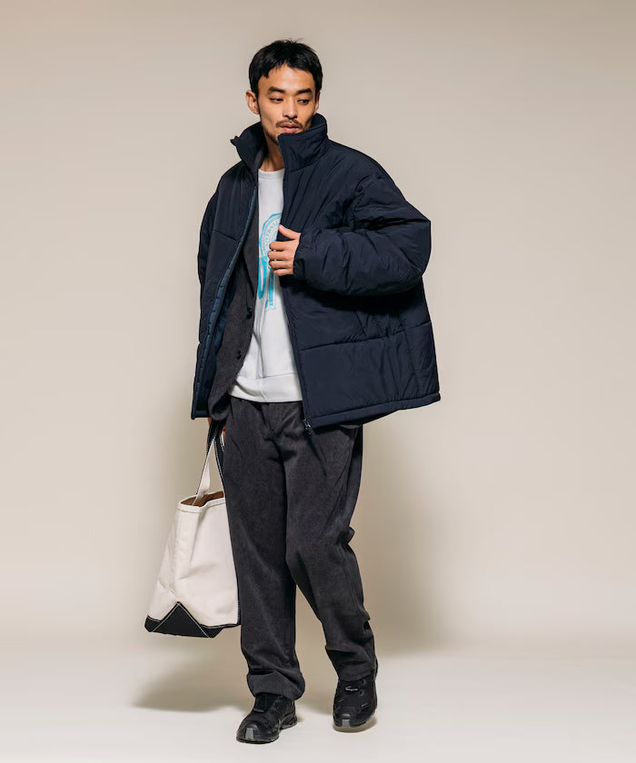 PRIMALOFT PUFF JACKET / Primaloft Stand Collar Puff Jacket / Insulated Blouson