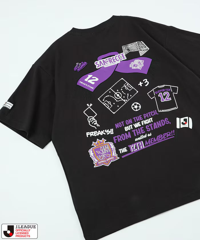[Sales start on May 15 at 12:00] J.LEAGUE × FREAK'S STORE Custom SUPPORTERS SHORT SLEEVE TEE [Sanfreece Hiroshima] - Charcoal Gray