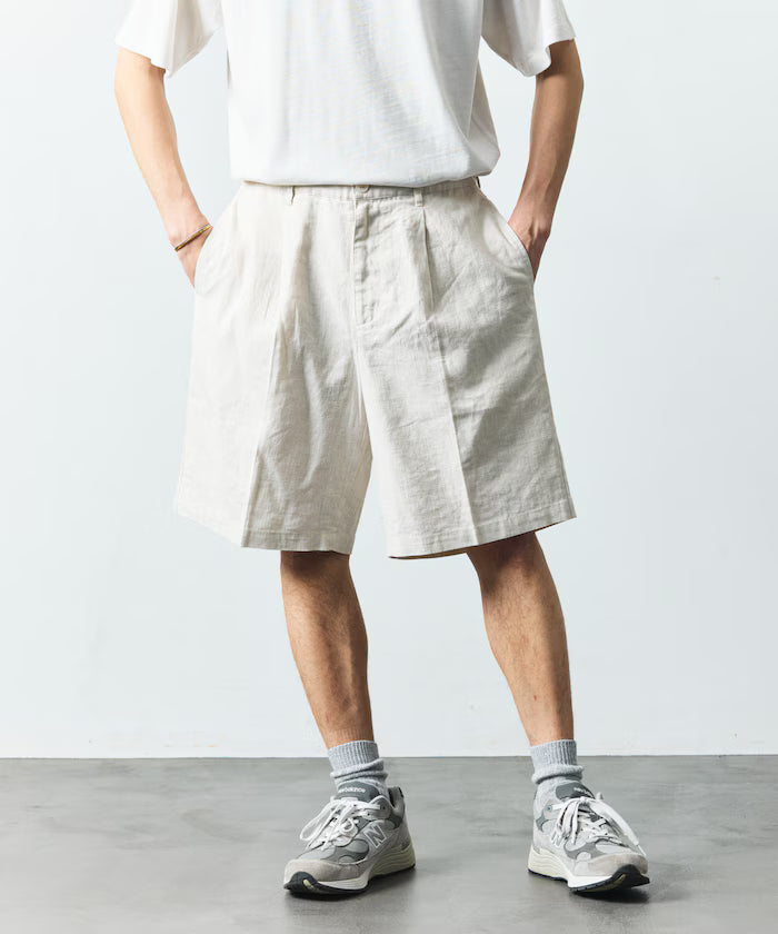 LINEN COTTON EASY SHORT PANTS