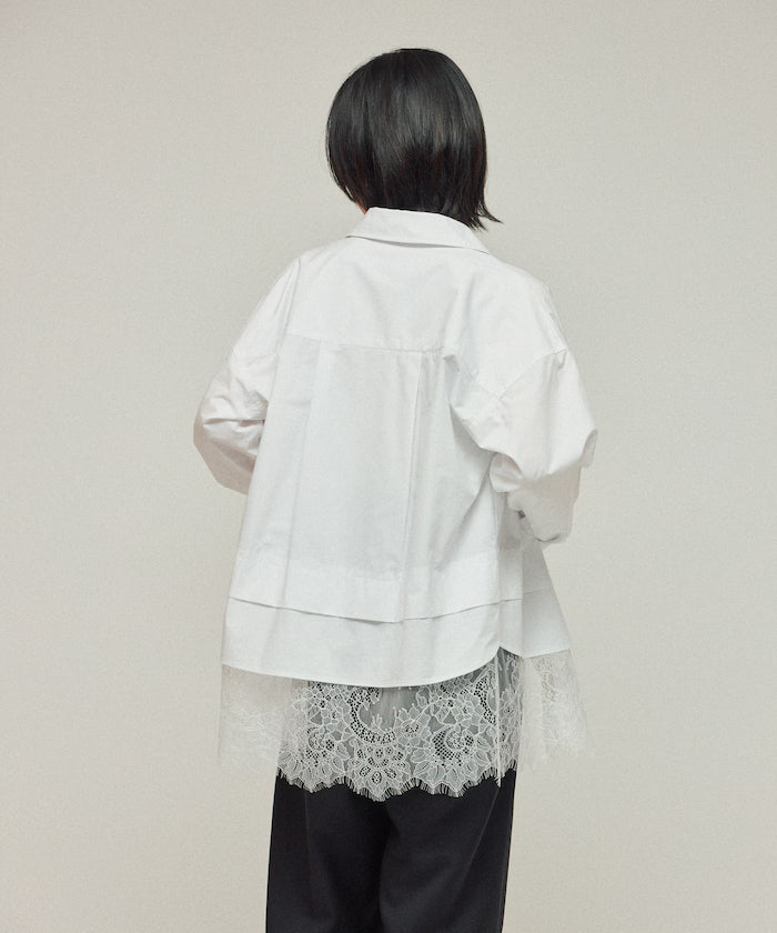 Oversized Lace Layered Shirt