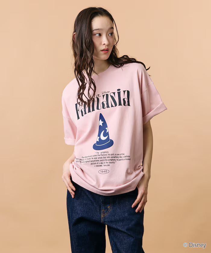 Limited Edition/DISNEY Disney Special Order Big Silhouette Front Print Crew Neck T-Shirt Fantasia