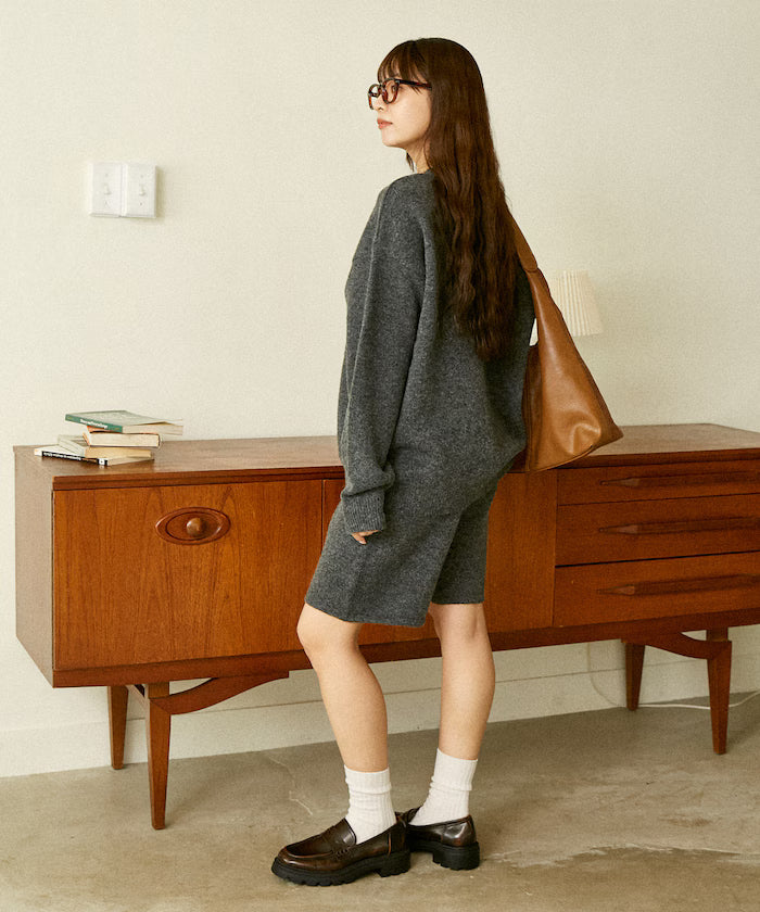 Knit Top Short Pants Set Up Limited Edition