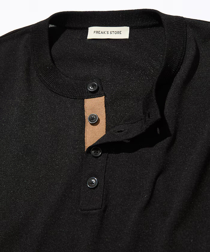 Relax Fit Relax Fit Cool Touch Color Block Henry Neck Pullover 【Limited Edition】