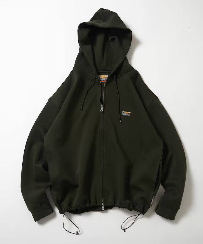 Big Silhouette Spindle Cardboard One Point Logo Sweat Zip-Up Hoodie