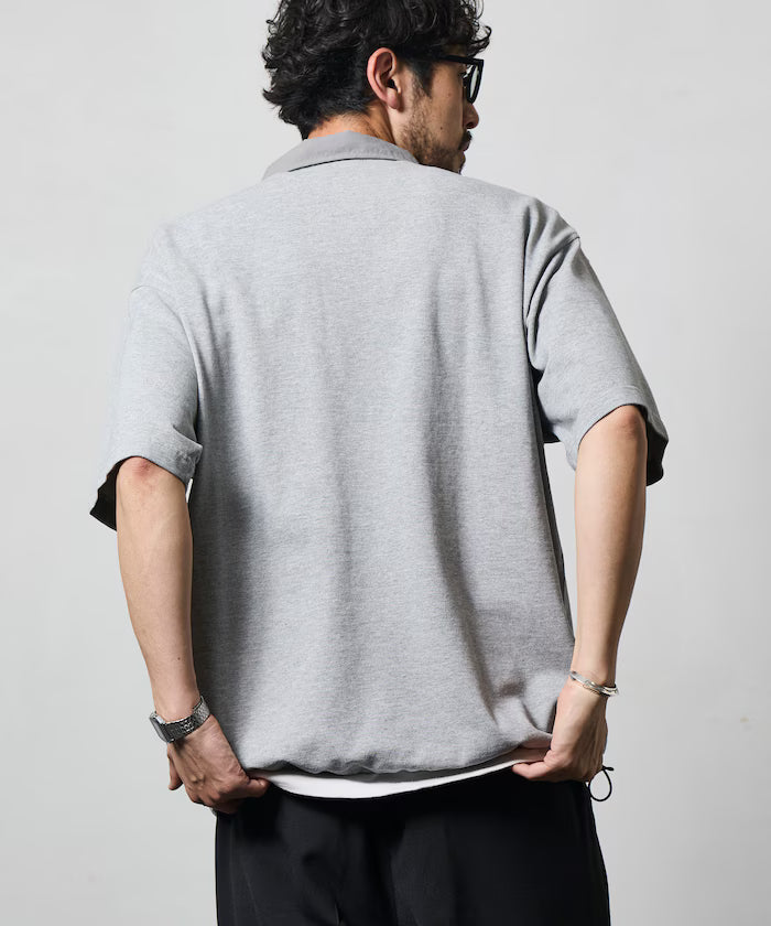 Big Silhouette Spindle Short Sleeve Tech Polo