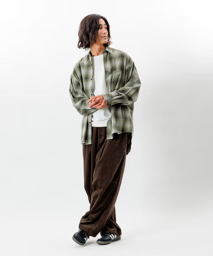 Wide Silhouette Corduroy Military Circus Pants / Snow Pants 【Limited Edition】