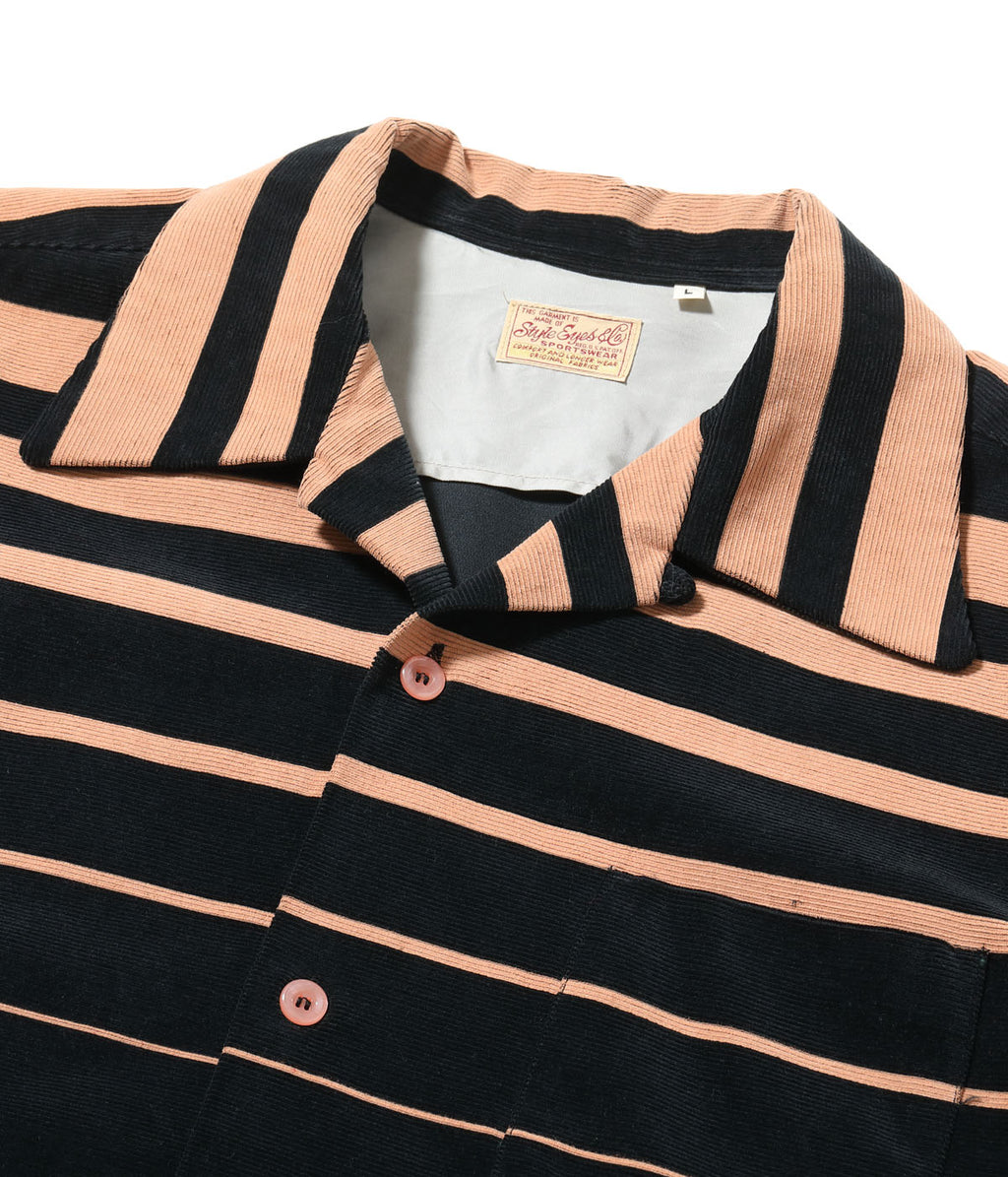 Mid 1950s Style Corduroy Sports Shirt “STRIPE”