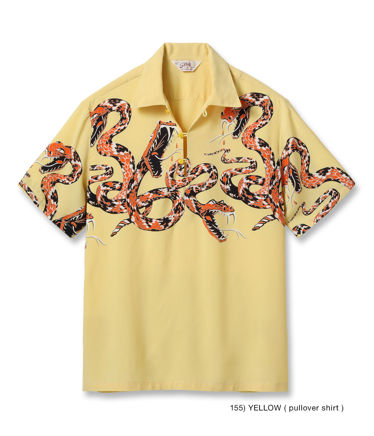 HIGH DENSITY RAYON PULLOVER SHIRT “RATTLE SNAKE” - YELLOW