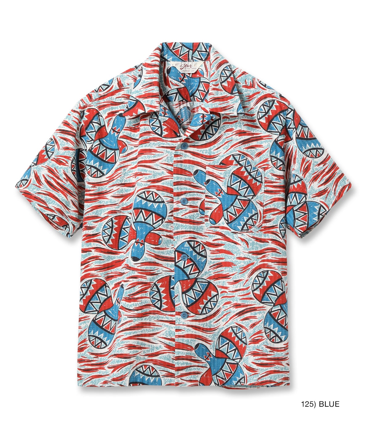 DOBBY COTTON OPEN SHIRT “MARACAS” - BLUE