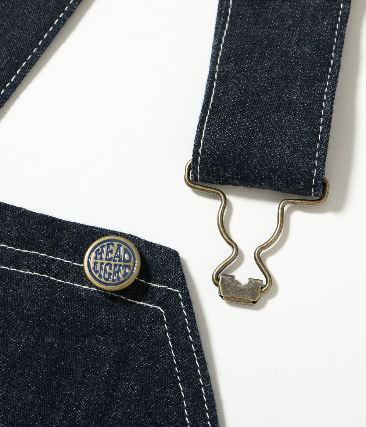 HEADLIGHT 11oz. BLUE DENIM LOW BACK OVERALLS