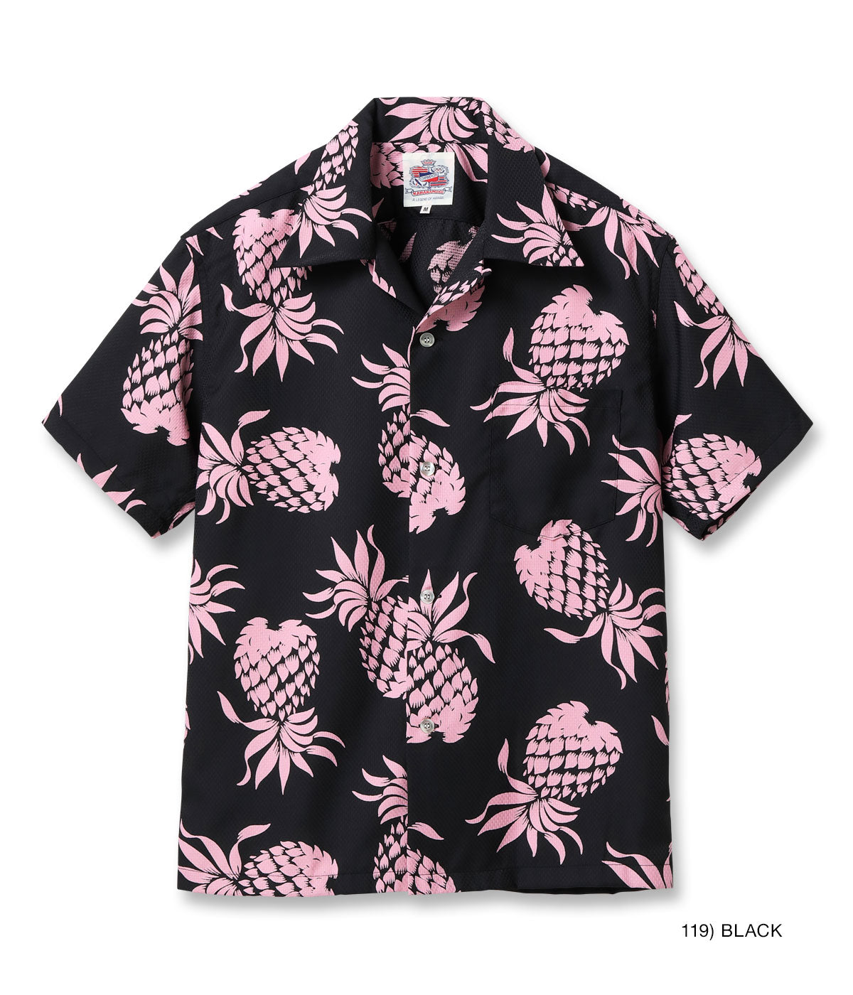DUKE KAHANAMOKU COOLMAX® HAWAIIAN SHIRT “DUKE'S PINEAPPLE” - BLACK