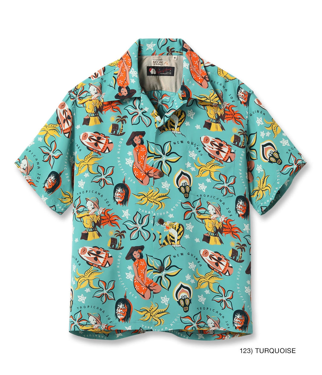 KEONI OF HAWAII “SOUTH PACIFIC SEA” by TROPICANA JOE - TURQUOISE