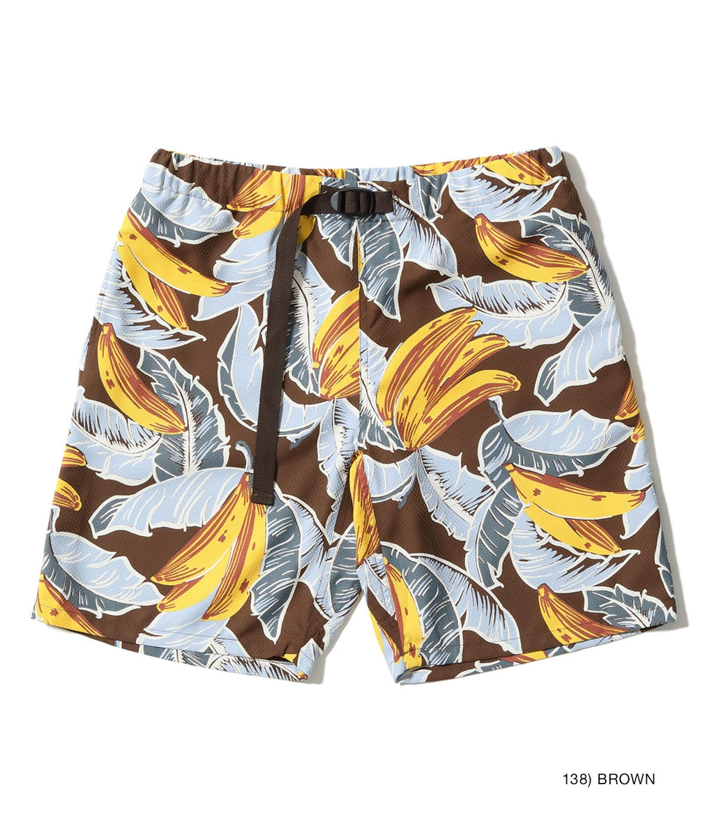 DUKE KAHANAMOKU COOLMAX® HAWAIIAN SHORTS “DUKE’S BANANA LEAF” - BROWN