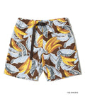 DUKE KAHANAMOKU COOLMAX® HAWAIIAN SHORTS “DUKE’S BANANA LEAF” - BROWN