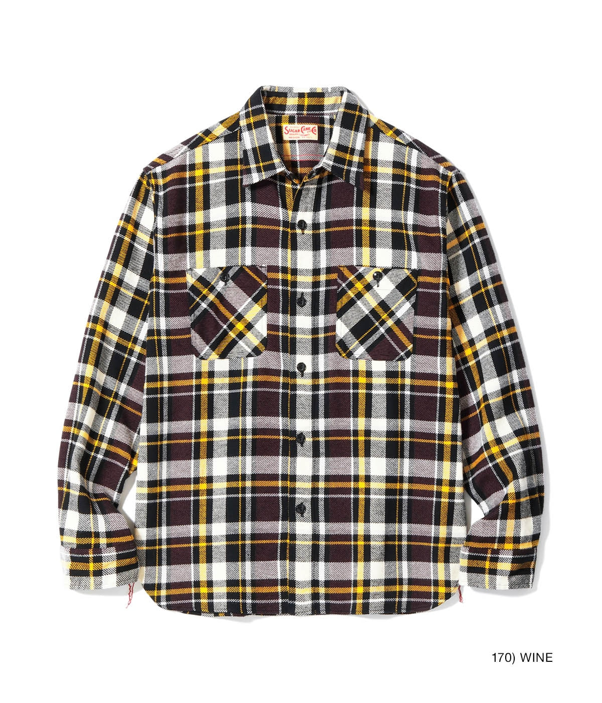TWILL CHECK WORK SHIRT - WINE