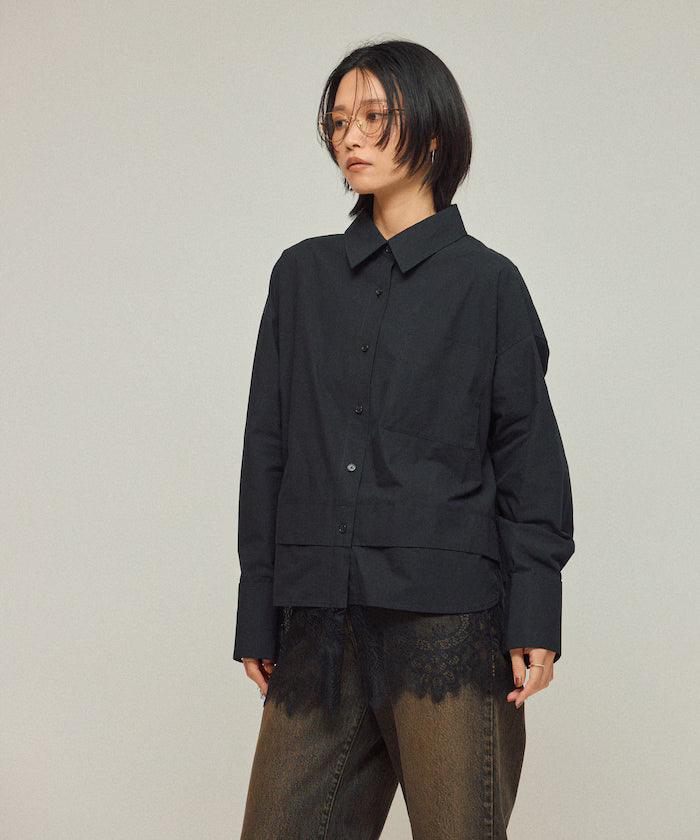 Oversized Lace Layered Shirt