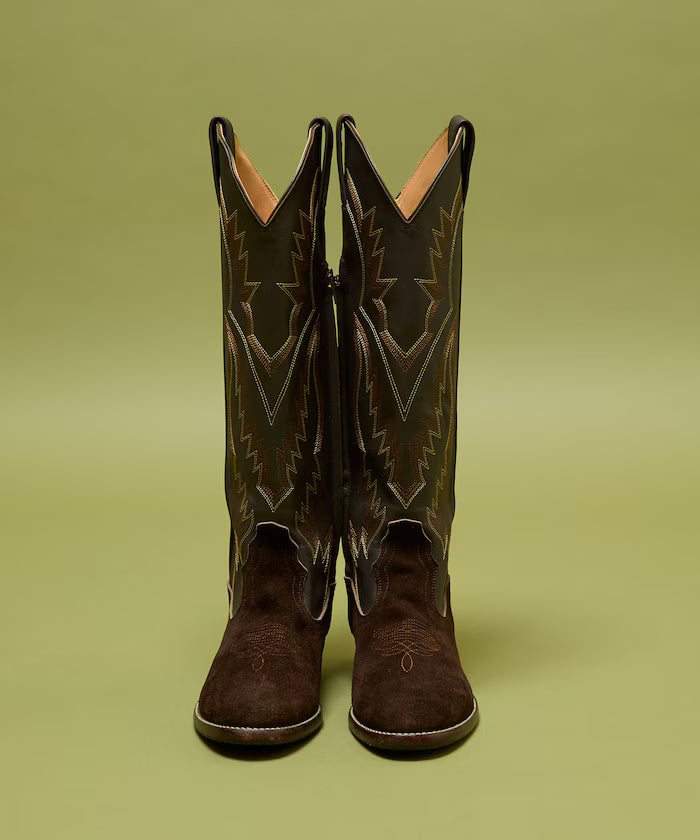 Long western boots/real leather long western boots