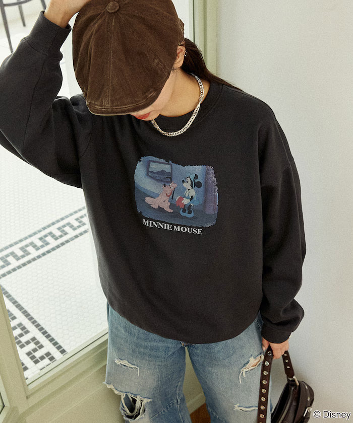 Minnie Mouse/ミニーマウス/Photo Print Crew Neck Sweat Limited Edition