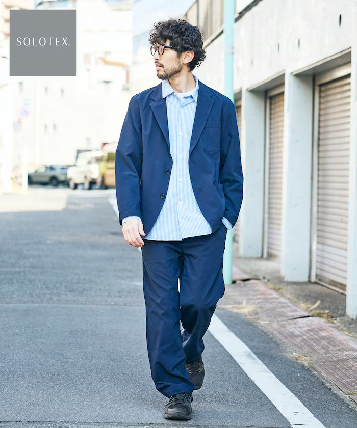 SOLOTEX Sheer Seersucker 2B Jacket Setup - Navy