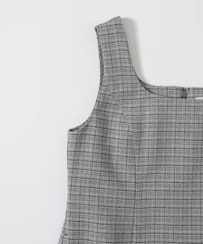 [March 11th 12:00 release] Camila Check I-Line Dress / Compatible with Setups