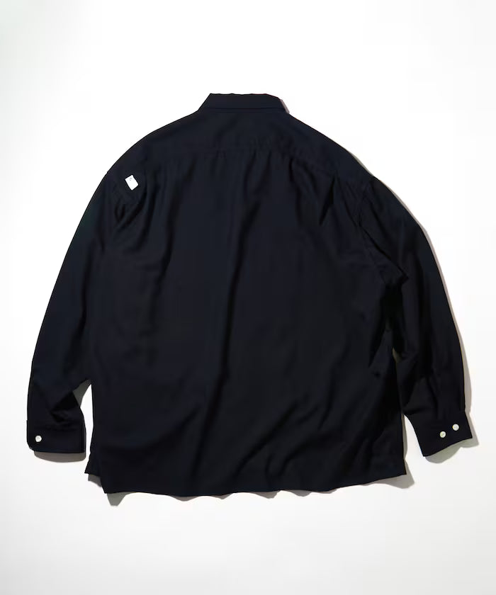 Saxony Chain Stitch Open Collar Shirt