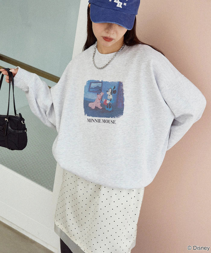 Minnie Mouse/ミニーマウス/Photo Print Crew Neck Sweat Limited Edition