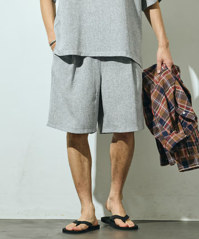 Summer Tweed Easy Wide Shorts / Compatible with Setup