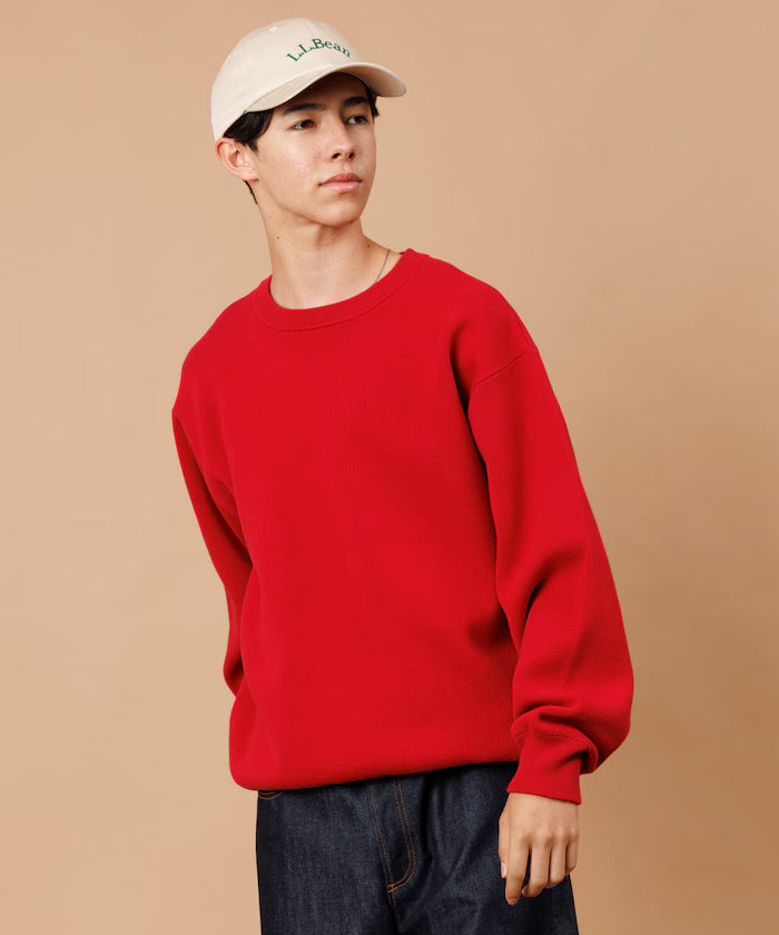 Sweat-like Crew Neck Knit