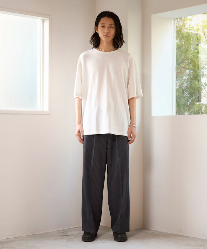 SUPER MERINO WOOL×INKEEP Crew Neck Short Sleeve T-Shirt