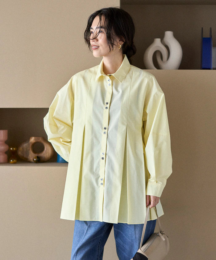 Box Stacked Balloon Sleeve Long Sleeve Shirt