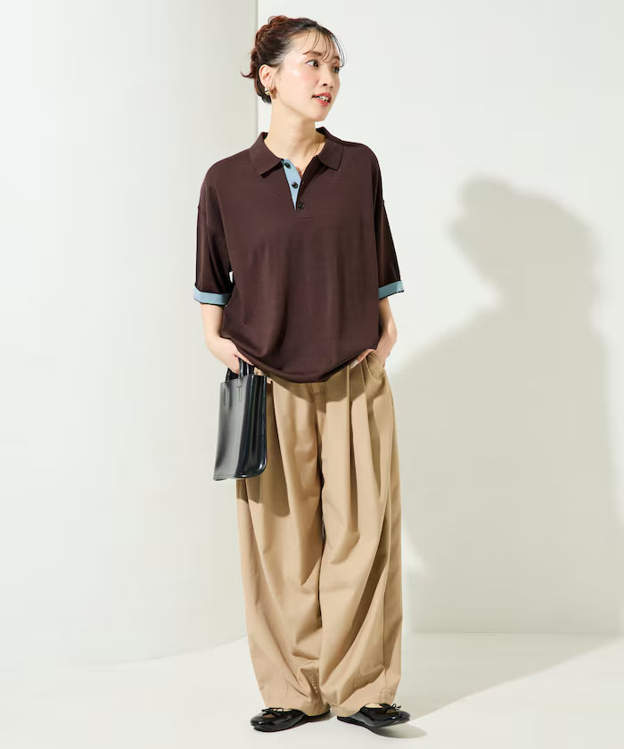 Relax Fit Relax Fit Cool Touch Color Block Knit Polo Shirt [Limited Edition]