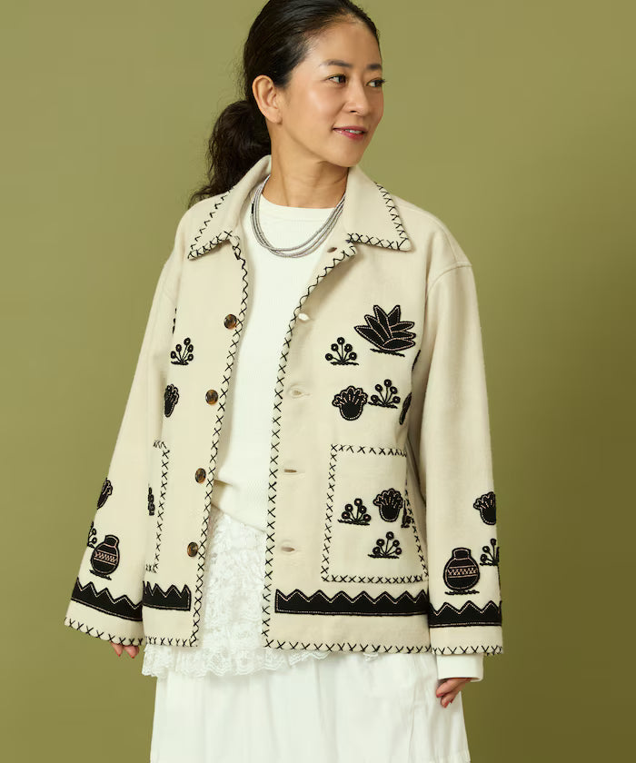 Indian Embroidery Wool Mexican Jacket