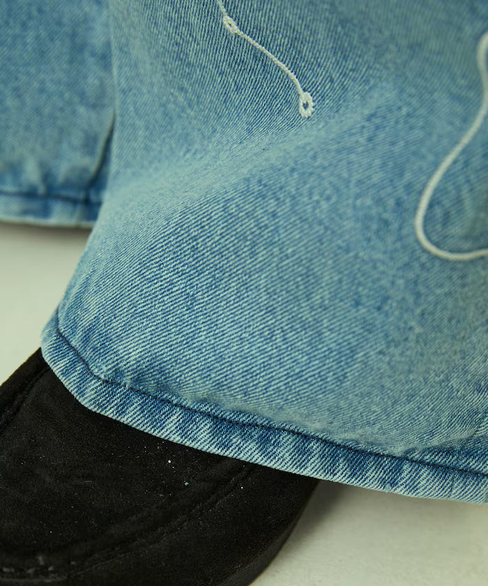Chain Stitch Wide Denim