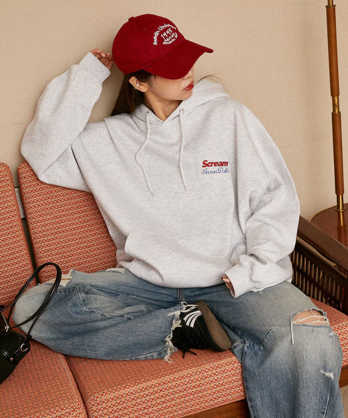 Sagara Embroidery French Bulldog Fleece-Lined Hoodie Limited Edition