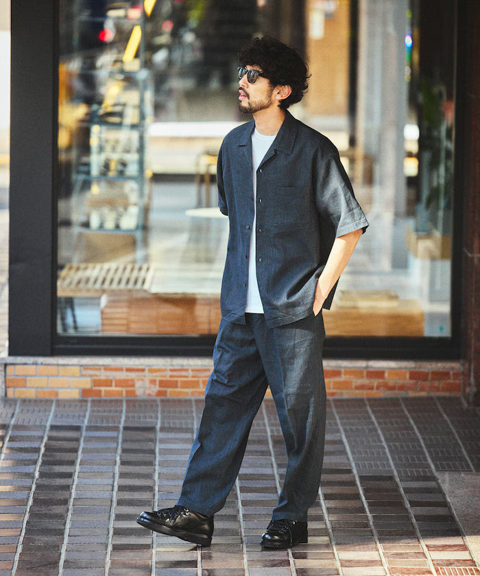 LINEN COTTON EASY SLACKS [Compatible with Setup]