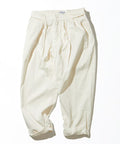Extra Long Staple Organic Cotton 2 Tuck Chino Pant - Off White