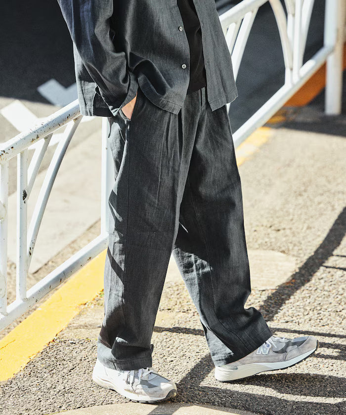 LINEN COTTON EASY SLACKS [Compatible with Setup]