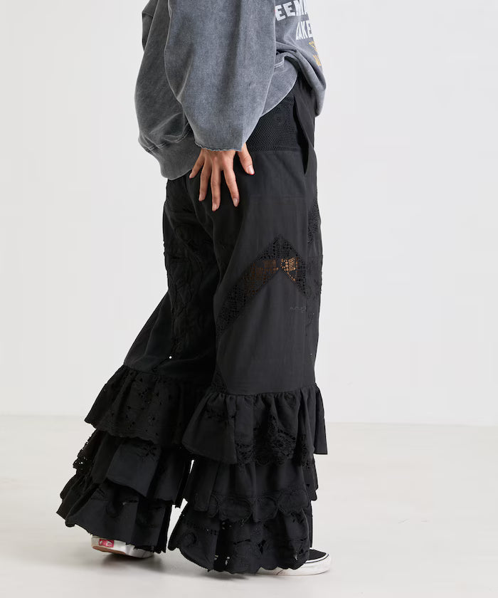 vintage lace tablecloth remake easy pants